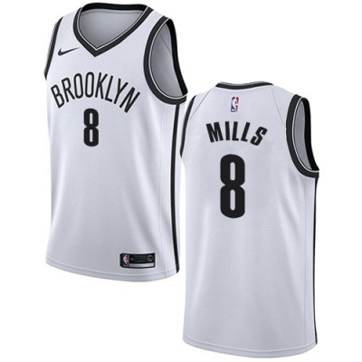 Nike Brooklyn Nets #8 Patty Mills White NBA Swingman Association Edition Jersey Men's